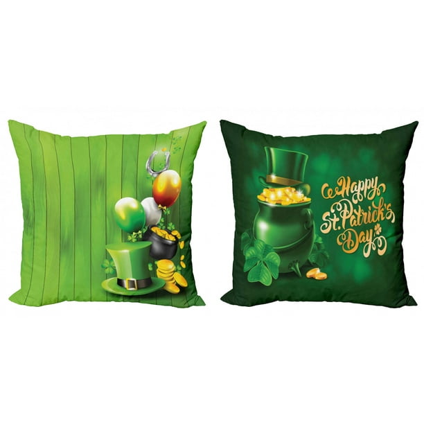 Funny St Patrick's Day Fashion Wear Leprechaun Deer Multicolor Sweet Shamrock Animals Throw Pillow 18x18 Funny St Patrick's Day Fashion Wear Leprechaun Deer Multicolor Sweet Shamrock Animals Throw Pillow 18x18